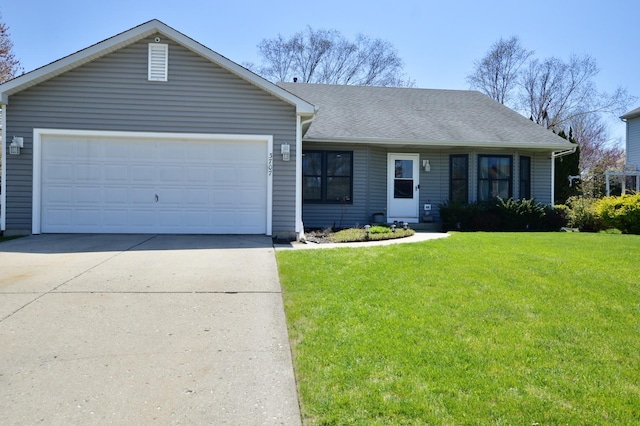 3707 Geneva Pl, Mchenry, IL 60050 - single story home with a front yard, driveway, and an attached garage