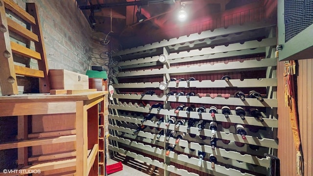view of wine room