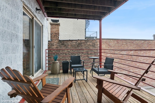 view of wooden deck