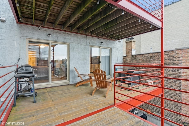 view of wooden deck