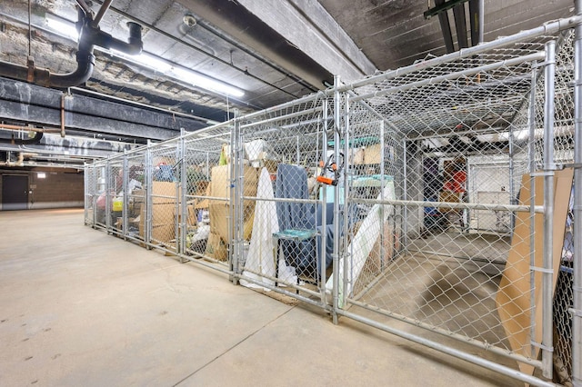 view of storage area