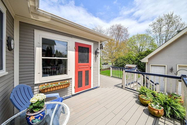 view of wooden deck