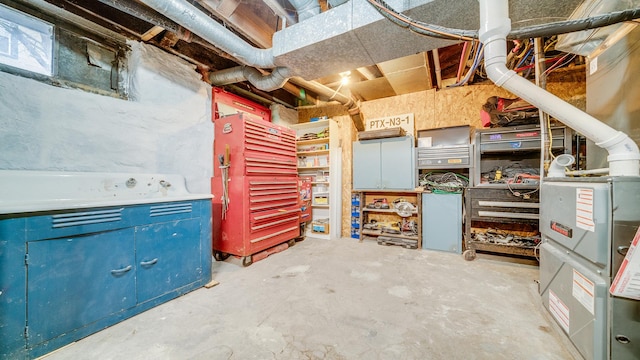 view of storage area