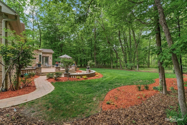 view of grassy yard