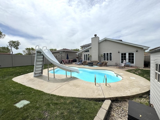 16725 92nd Ave, Orland Hills, IL 60487 - view of pool with a water slide and a patio area