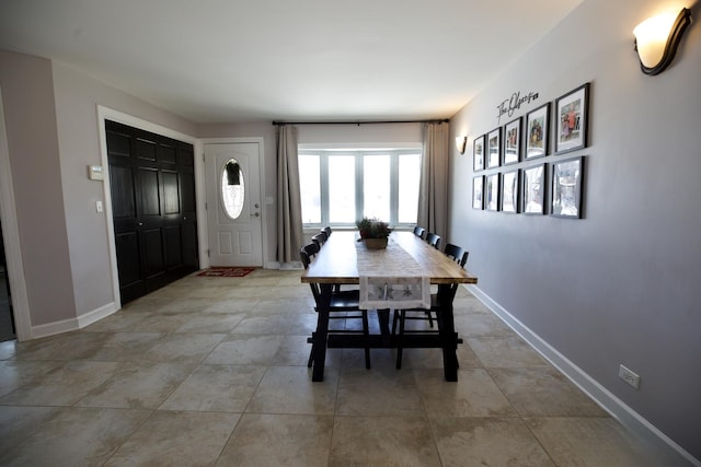 16725 92nd Ave, Orland Hills, IL 60487 - dining area featuring baseboards and light tile patterned floors
