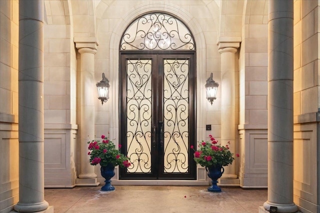 property entrance with a gate