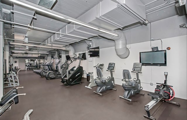 view of workout area