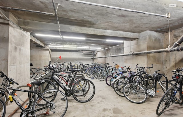 garage featuring bike storage