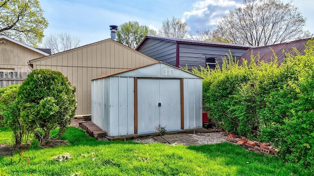 view of shed