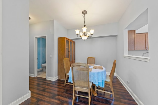 1844 Candlelight Cir, Montgomery, IL 60538 - dining area with a chandelier and wood finished floors