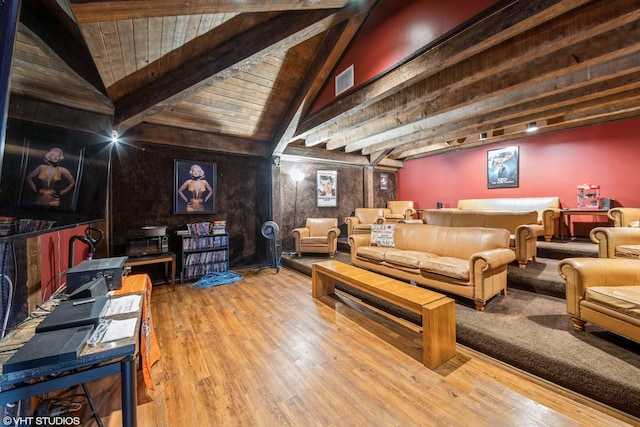 2005 S Finley Rd Unit 611, Lombard, IL 60148 - home theater featuring wood finished floors and wooden ceiling