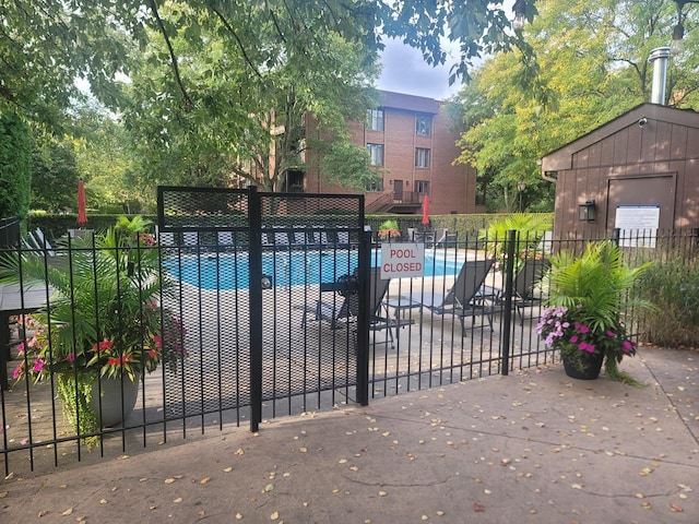 pool featuring fence