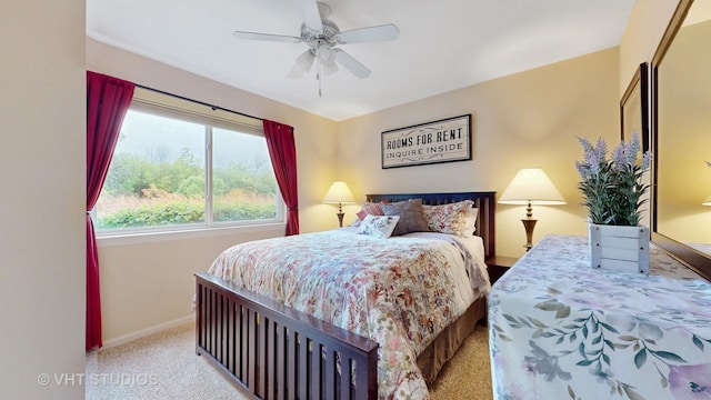 196 Tyler Ct, Lake Zurich, IL 60047 - bedroom with carpet flooring, baseboards, and a ceiling fan