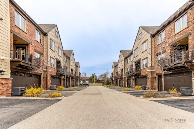view of road featuring a residential view