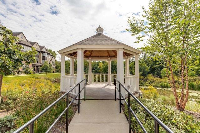 view of patio with a gazebo