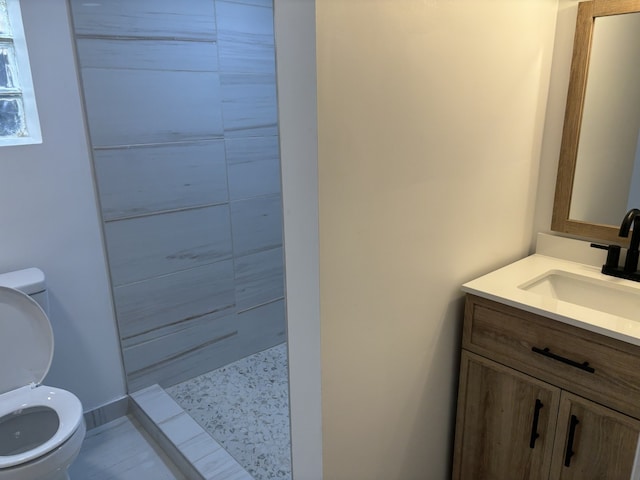 12449 S Union Ave, Chicago, IL 60628 - bathroom featuring toilet, tiled shower, and vanity