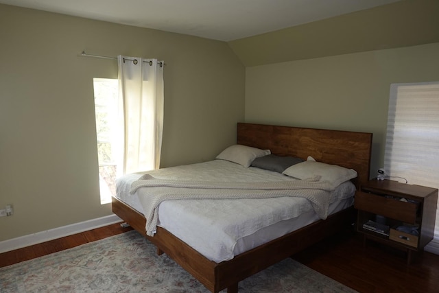 11108 S Myrtle St, Huntley, IL 60142 - bedroom featuring wood finished floors, baseboards, and vaulted ceiling