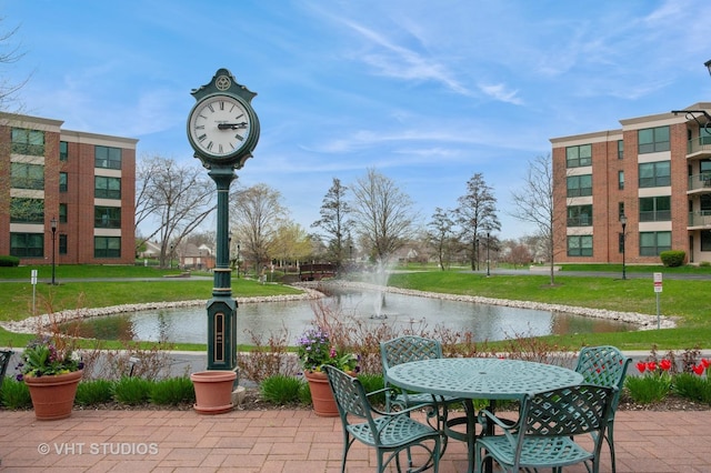 1285 Luther Ln Unit 369B, Arlington Heights, IL 60004 - view of community with a lawn and a water view