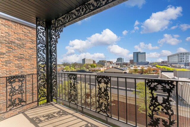 balcony featuring a view of city