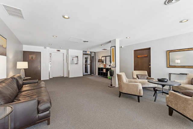 414 Clinton Pl Unit 603, River Forest, IL 60305 - carpeted living area featuring recessed lighting