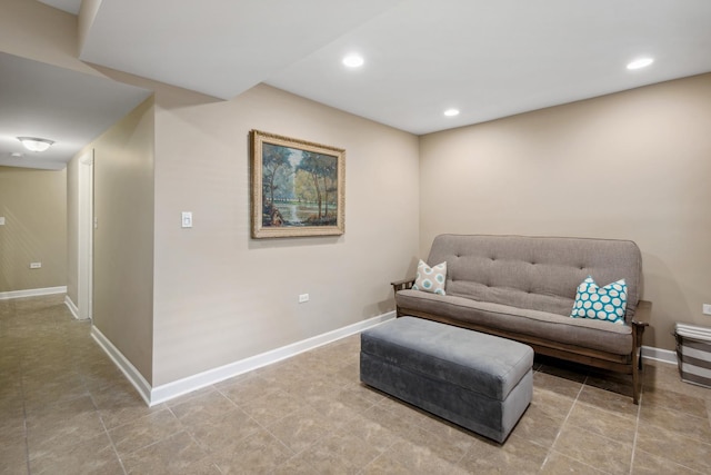6029 N Ridge Ave, Chicago, IL 60660 - living area featuring baseboards, recessed lighting, and tile patterned flooring