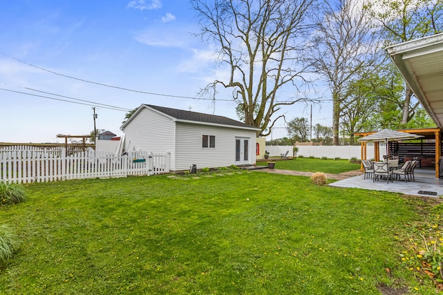 1003 Poplar St, Monticello, IL 61856 - view of yard with a patio area, french doors, and a gazebo