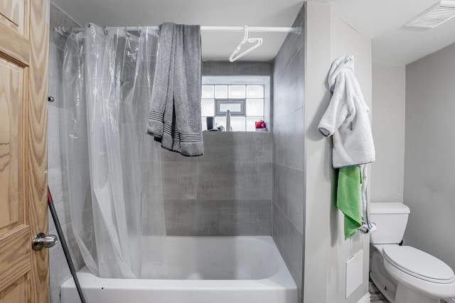 4158 W Nelson St, Chicago, IL 60641 - bathroom with shower / bath combination with curtain, visible vents, and toilet