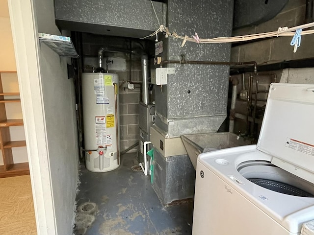 5517 S Dorchester Ave, Chicago, IL 60637 - utility room with gas water heater and washer / clothes dryer