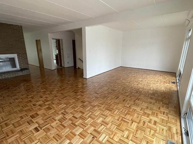 5517 S Dorchester Ave, Chicago, IL 60637 - unfurnished living room featuring a fireplace