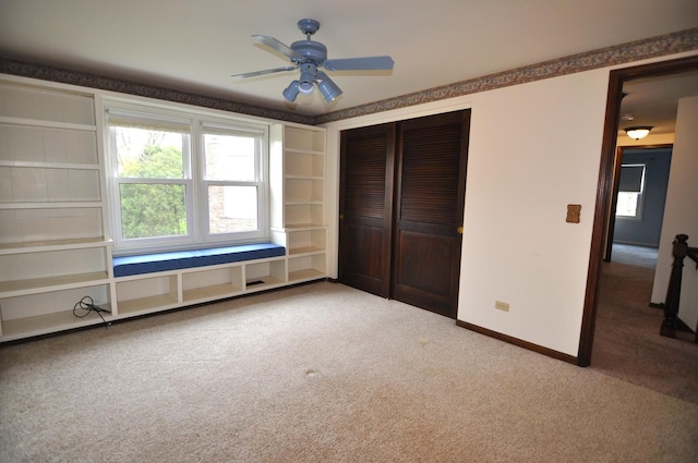 37 Pottowattomie Ct, Naperville, IL 60563 - unfurnished bedroom featuring carpet flooring, baseboards, a closet, and a ceiling fan