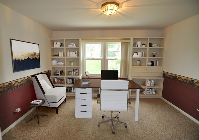 37 Pottowattomie Ct, Naperville, IL 60563 - office area featuring baseboards and carpet floors