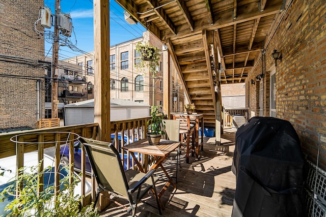 5016 N Sheridan Rd Unit 1, Chicago, IL 60640 - deck featuring a grill