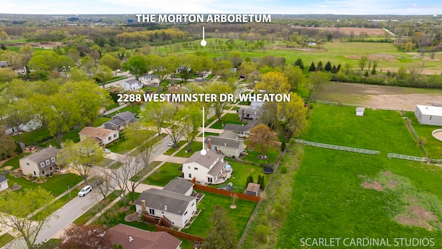 2288 Westminster St, Wheaton, IL 60189 - drone / aerial view featuring a residential view