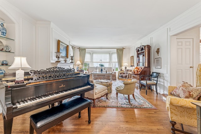 1135 Buttonwood Ln, Northbrook, IL 60062 - sitting room featuring ornamental molding and wood finished floors