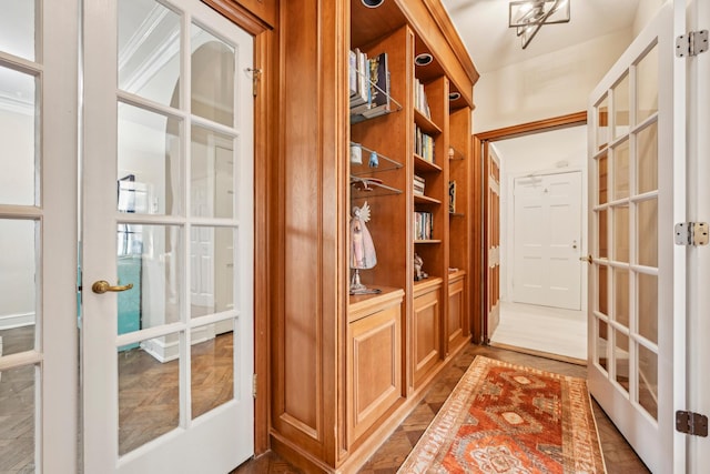 entryway with french doors