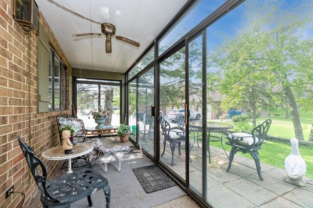 7834 W Foresthill Ct Unit 1Cr, Palos Heights, IL 60463 - sunroom / solarium with a ceiling fan
