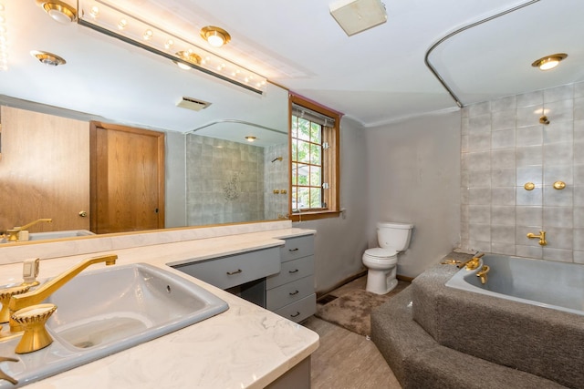 7834 W Foresthill Ct Unit 1Cr, Palos Heights, IL 60463 - full bathroom featuring vanity, toilet, and shower / bathtub combination