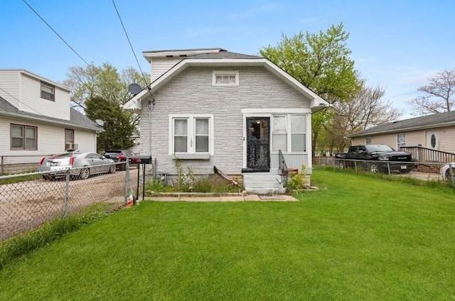 135 N Calhoun St, Aurora, IL 60505 - rear view of property with stone siding
