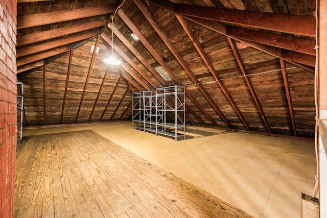 view of attic