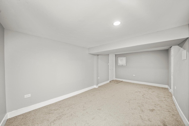 8045 S Escanaba Ave, Chicago, IL 60617 - finished basement featuring recessed lighting, carpet flooring, and baseboards