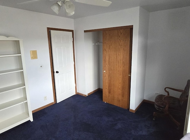 210 Braxton Ct, Grayslake, IL 60030 - bedroom with a ceiling fan, baseboards, carpet, and a closet