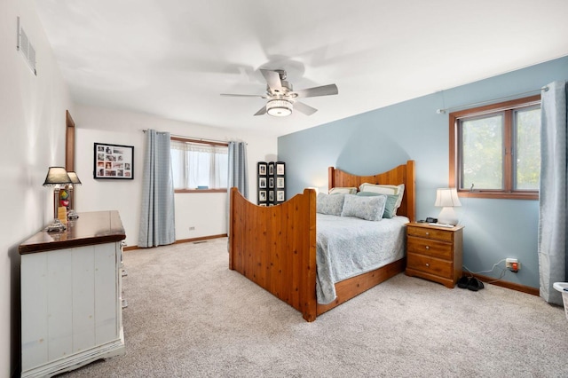 41W838 High Point Ln, Elburn, IL 60119 - bedroom featuring carpet floors, baseboards, and ceiling fan