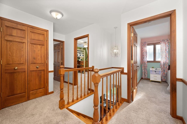 41W838 High Point Ln, Elburn, IL 60119 - corridor with an upstairs landing, carpet flooring, and baseboards