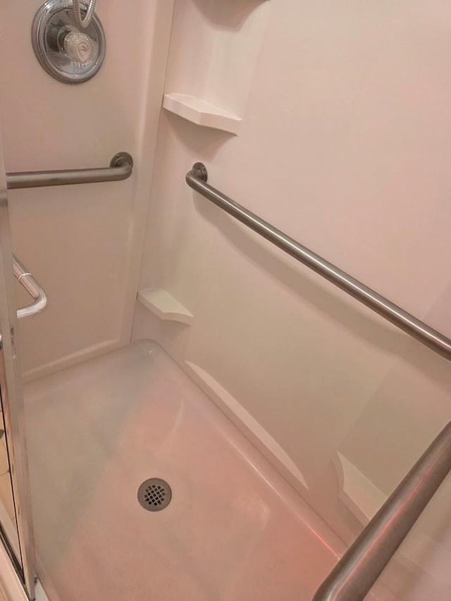 bathroom with a shower