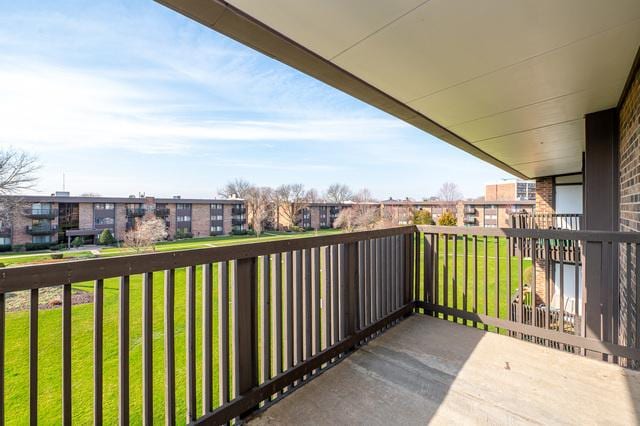 balcony with a residential view