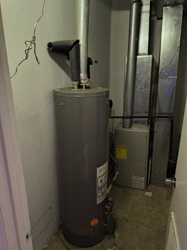 utilities featuring gas water heater