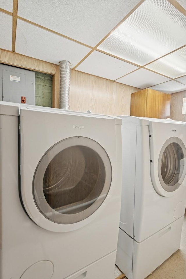 laundry room featuring laundry area and washer / dryer