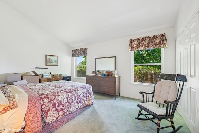 184 Stillwater Dr, Hainesville, IL 60030 - carpeted bedroom featuring lofted ceiling and baseboards