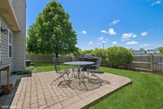184 Stillwater Dr, Hainesville, IL 60030 - view of patio with outdoor dining space and central AC unit
